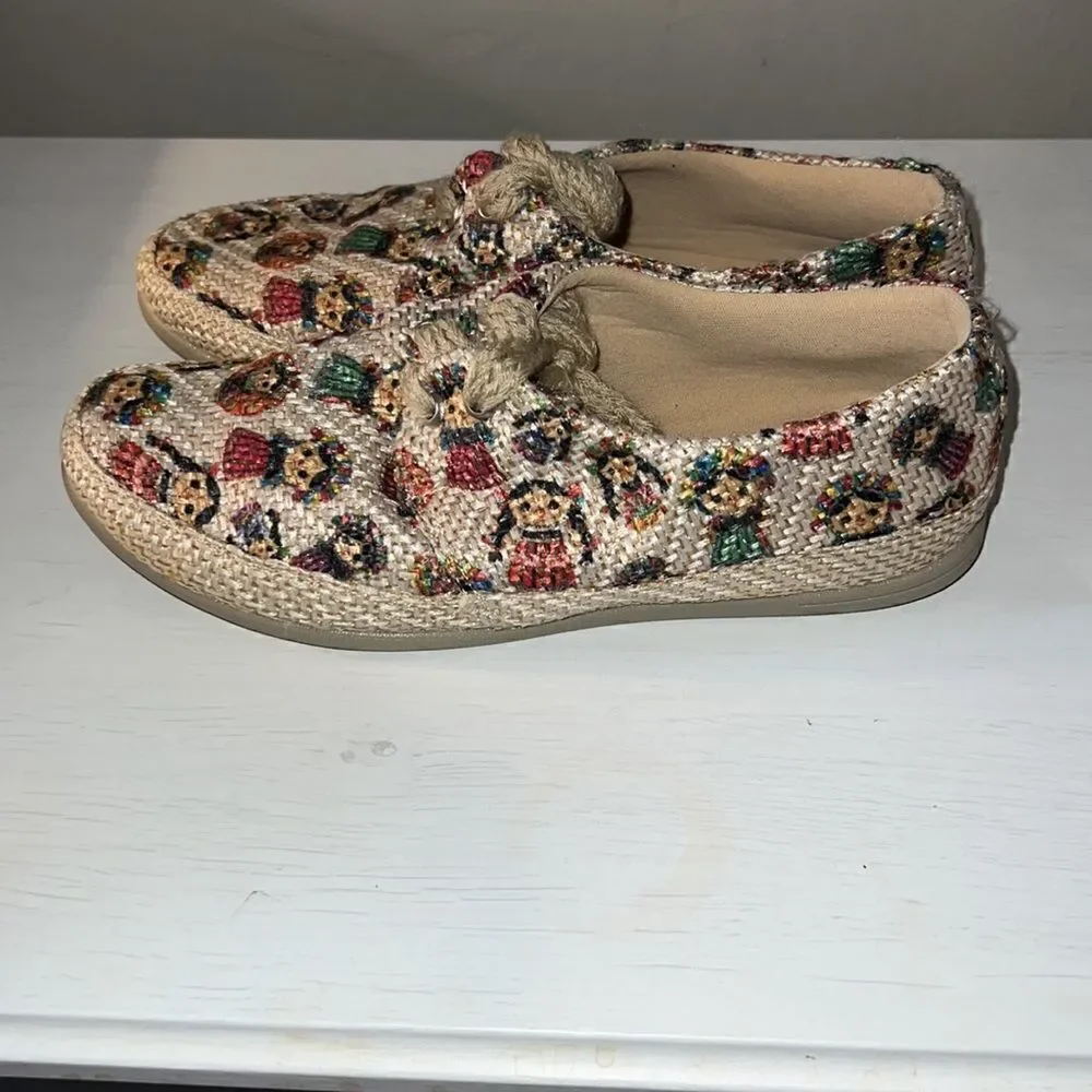 CALZALEON Woven Frida Kahlo Shoes-7.5